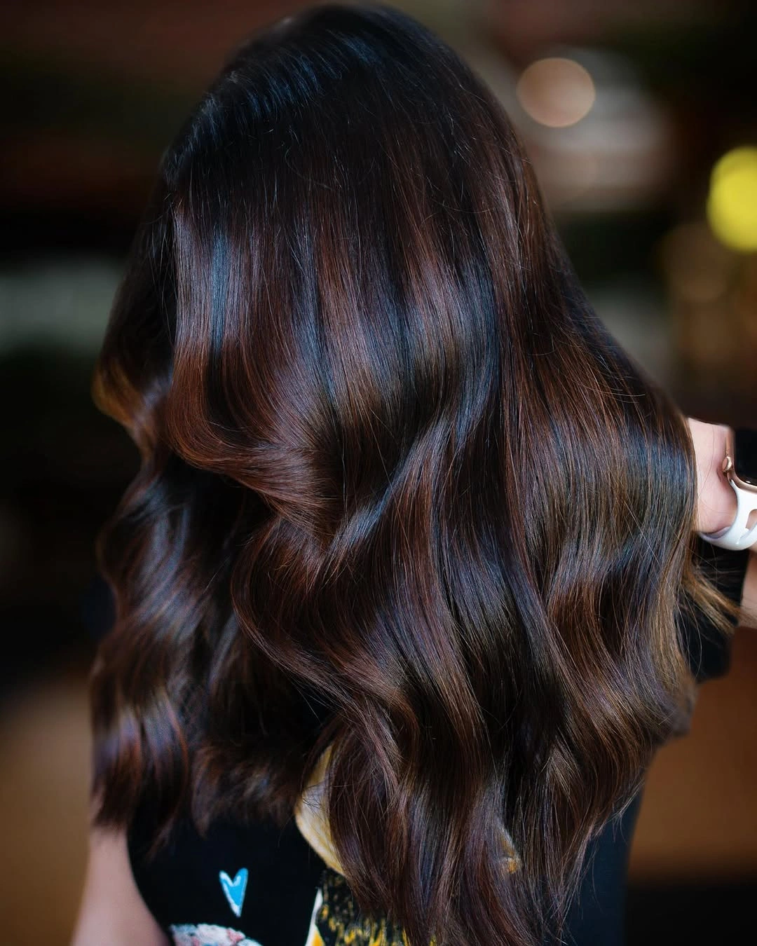 Fall brunette hair colour 2026 Black Cherry Brunette With Mirror Shine