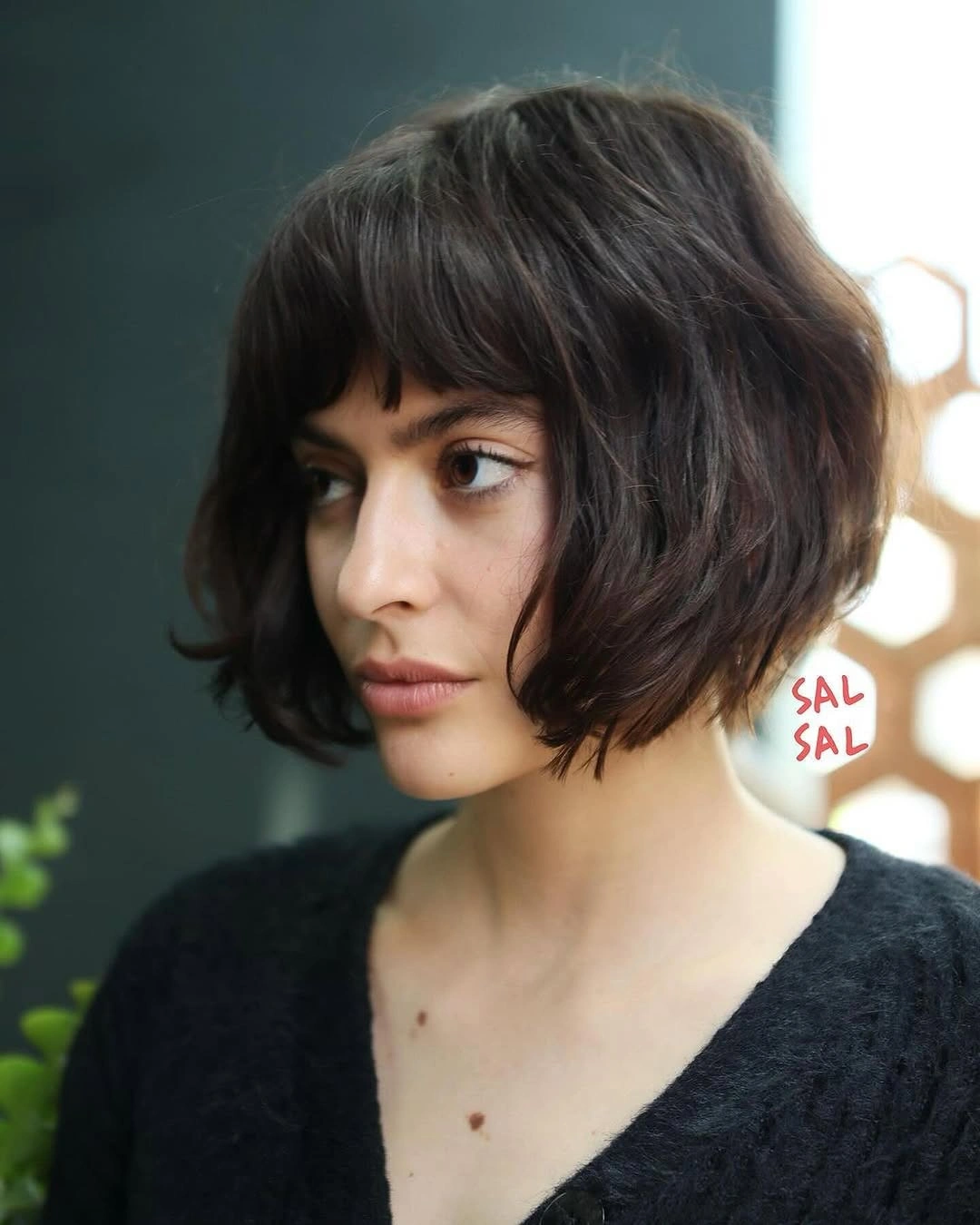 fall French Bob 2026 Sculpted Espresso Bob with Micro Bangs