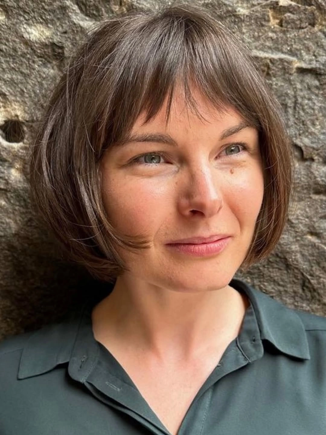 fall French Bob 2026 Soft Brunette Bob with Wispy Fringe