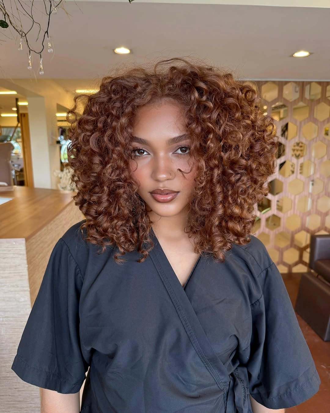 fall hair colors for black women 2026 Copper Ringlets With Big Autumn Texture