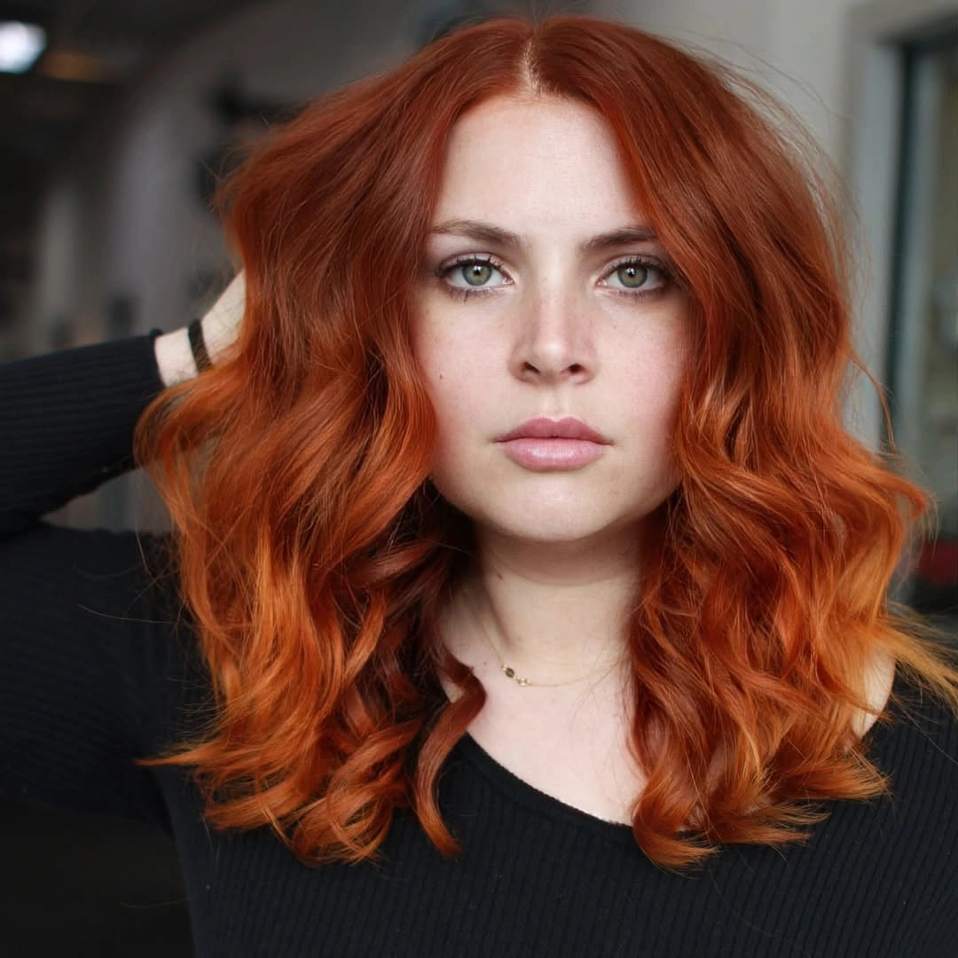 Fall hair colour ideas 2026 Burnished Auburn Waves