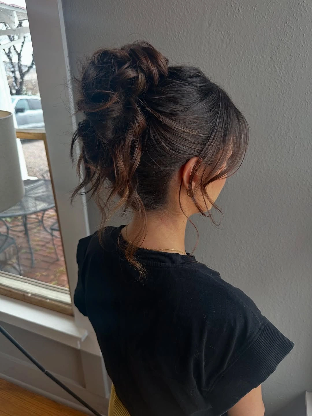 fall hairstyles for office 2026 Messy High Bun for a Real Workday
