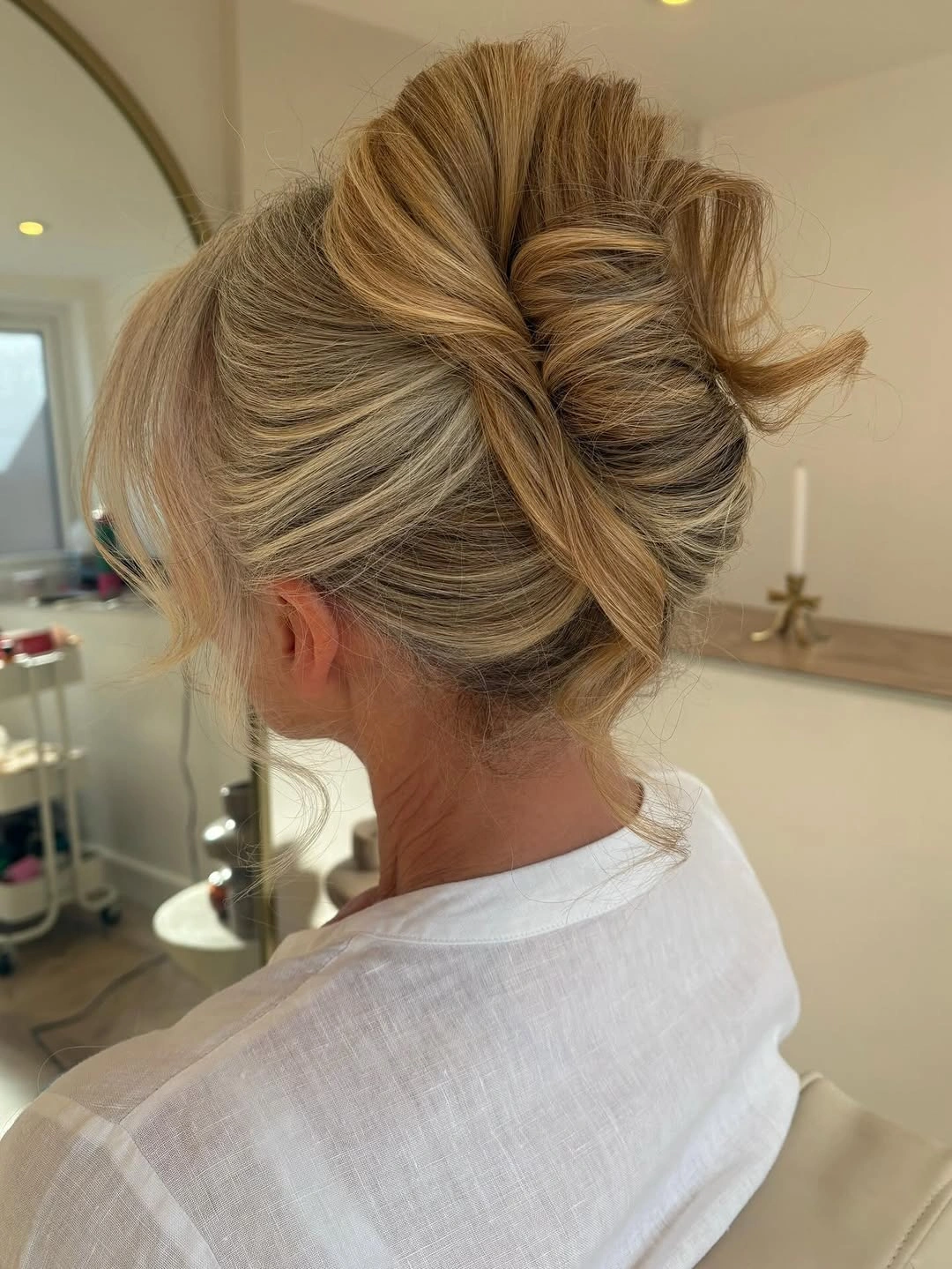 fall hairstyles for office 2026 Blonde French Twist for Formal Office Confidence