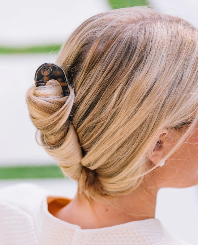 fall hairstyles for office 2026 Blonde French Clip Twist for Minimalist Office Wear