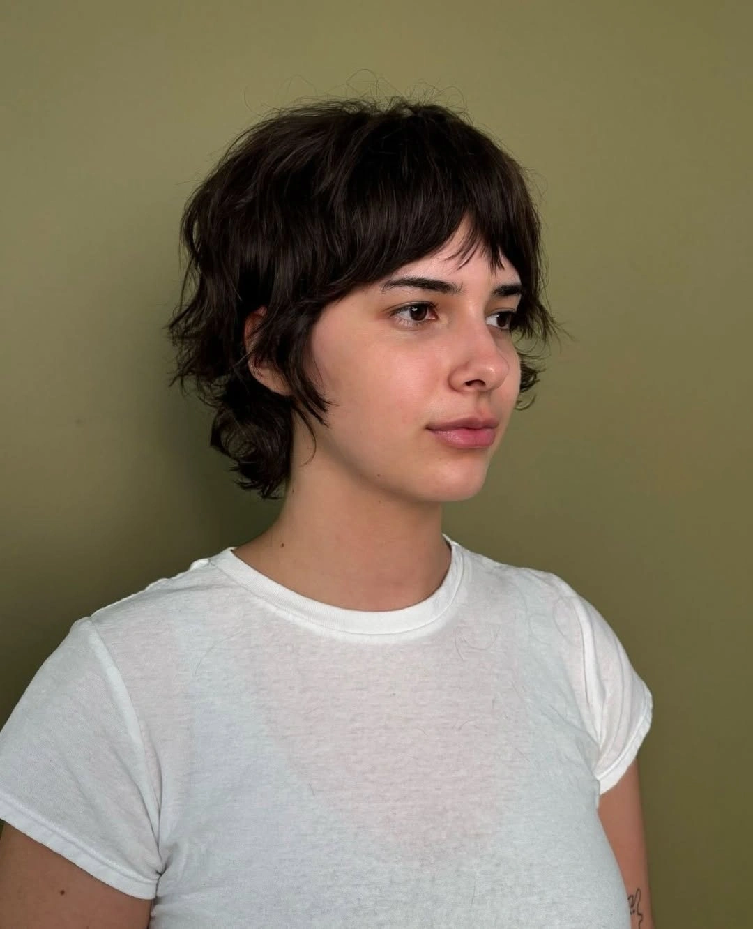 fall hairstyles for short hair 2026 Soft Wolf Crop With Barely-There Bangs
