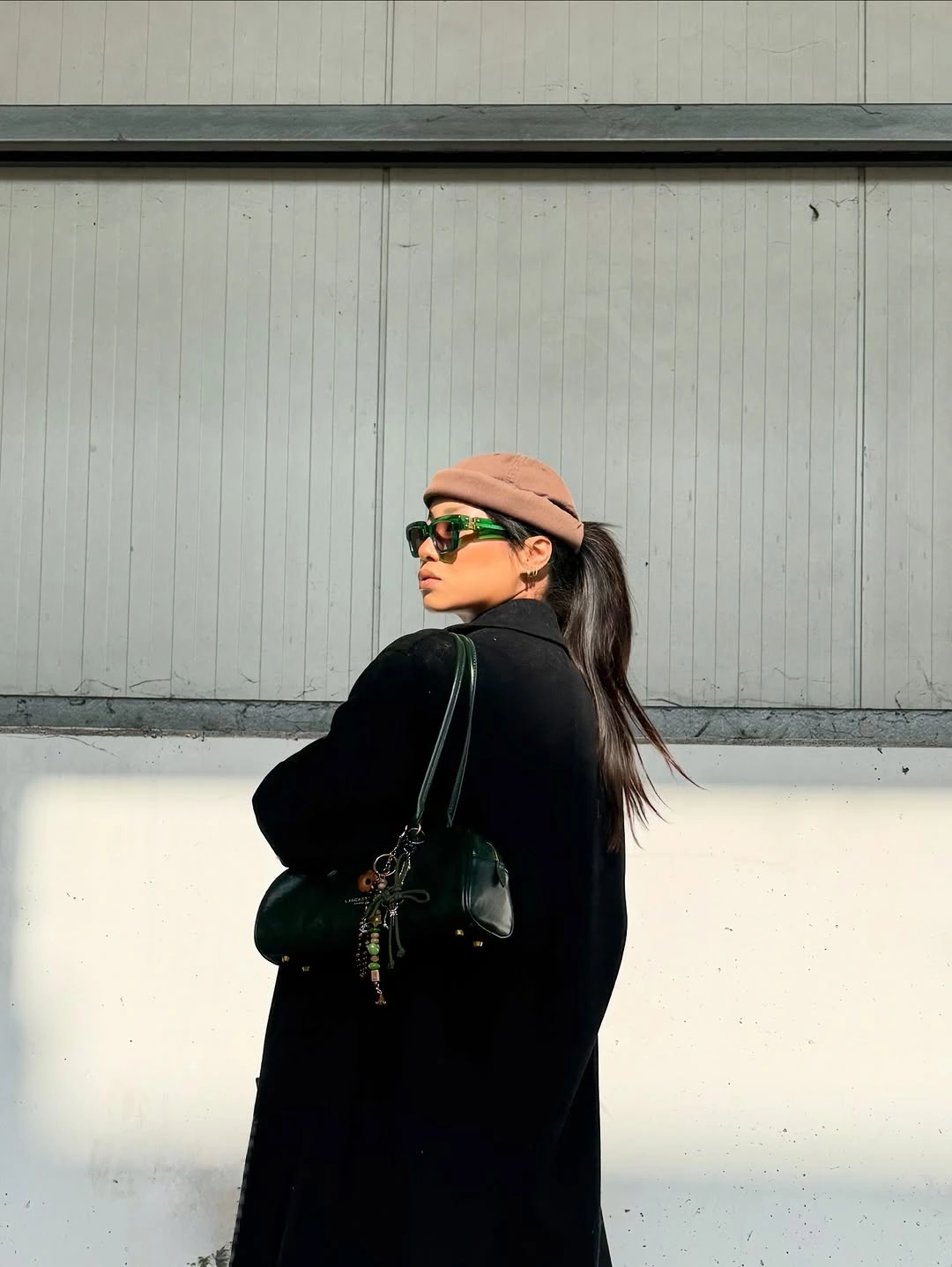 fall outfits with peacoat 2026 + Soft Beret and Black Peacoat Mood