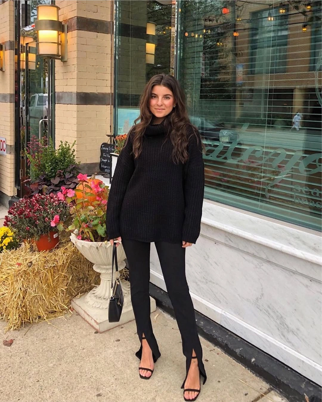 fall outfits with peacoat 2026 + All-Black Base Ready for a Peacoat Layer