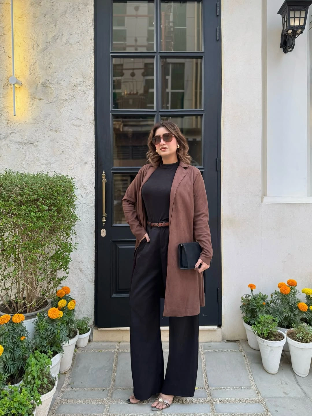fall outfits with peacoat 2026 + Chocolate Coat Over a Clean Black Base