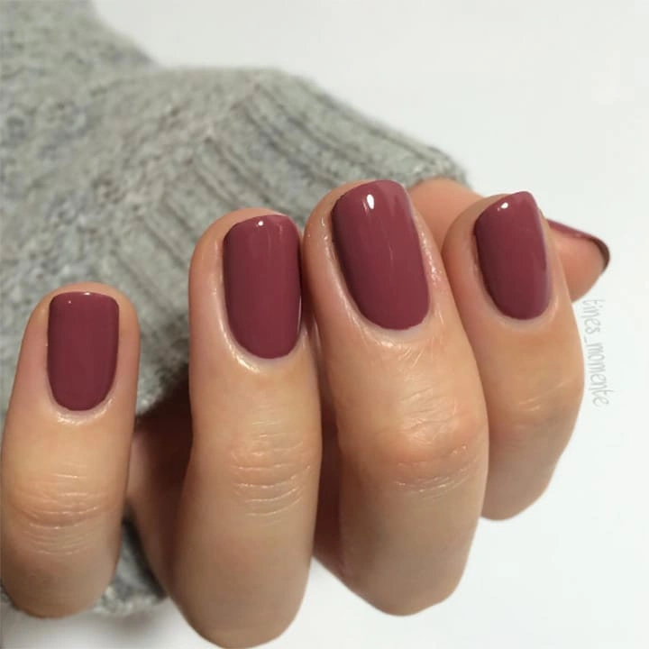 fall short nails 2026 Muted Mauve Short Square Nails