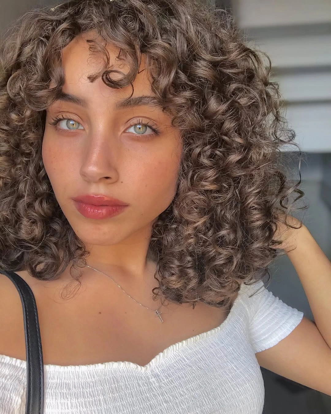 heatless curls hairstyle Soft Brown Shoulder-Length Ringlets