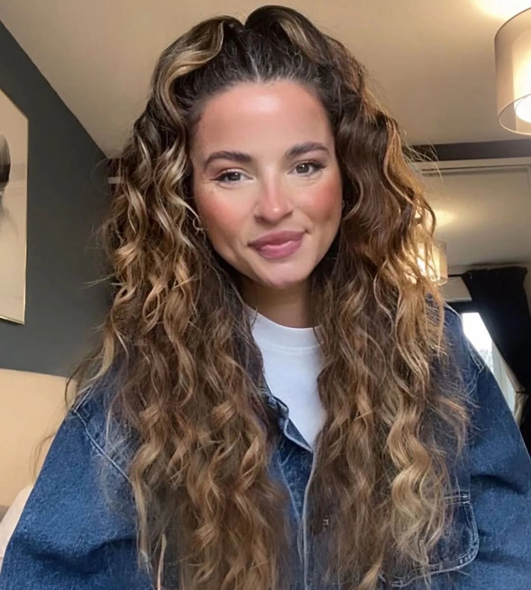 heatless curls hairstyle High Half-Up Waves With Blonde Ribbons