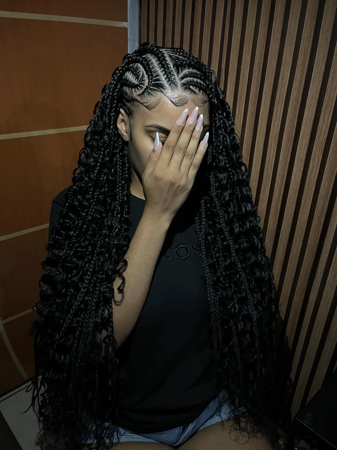 lemonade braid hairstyle Long Black Boho Lemonade Braids With Statement Length