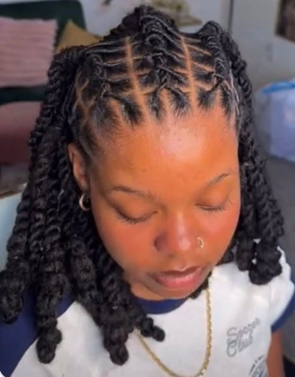 locs hairstyles for black women Defined Twist Locs With Crisp Parting