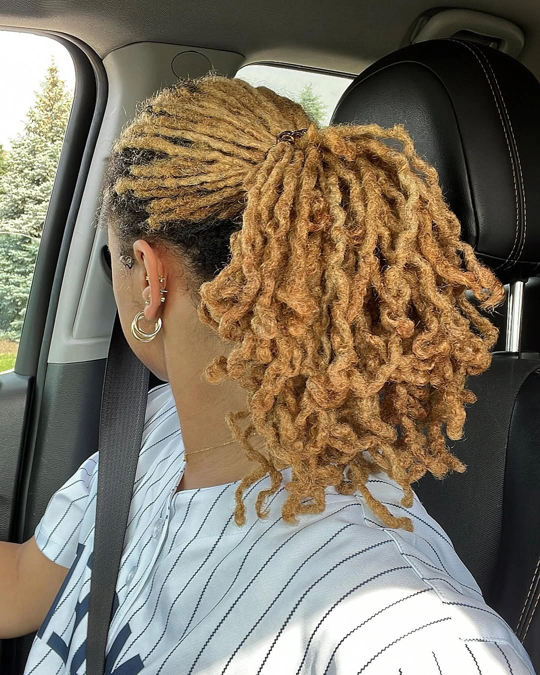 locs hairstyles for black women Blonde Loc Ponytail With Easy Weekend Energy