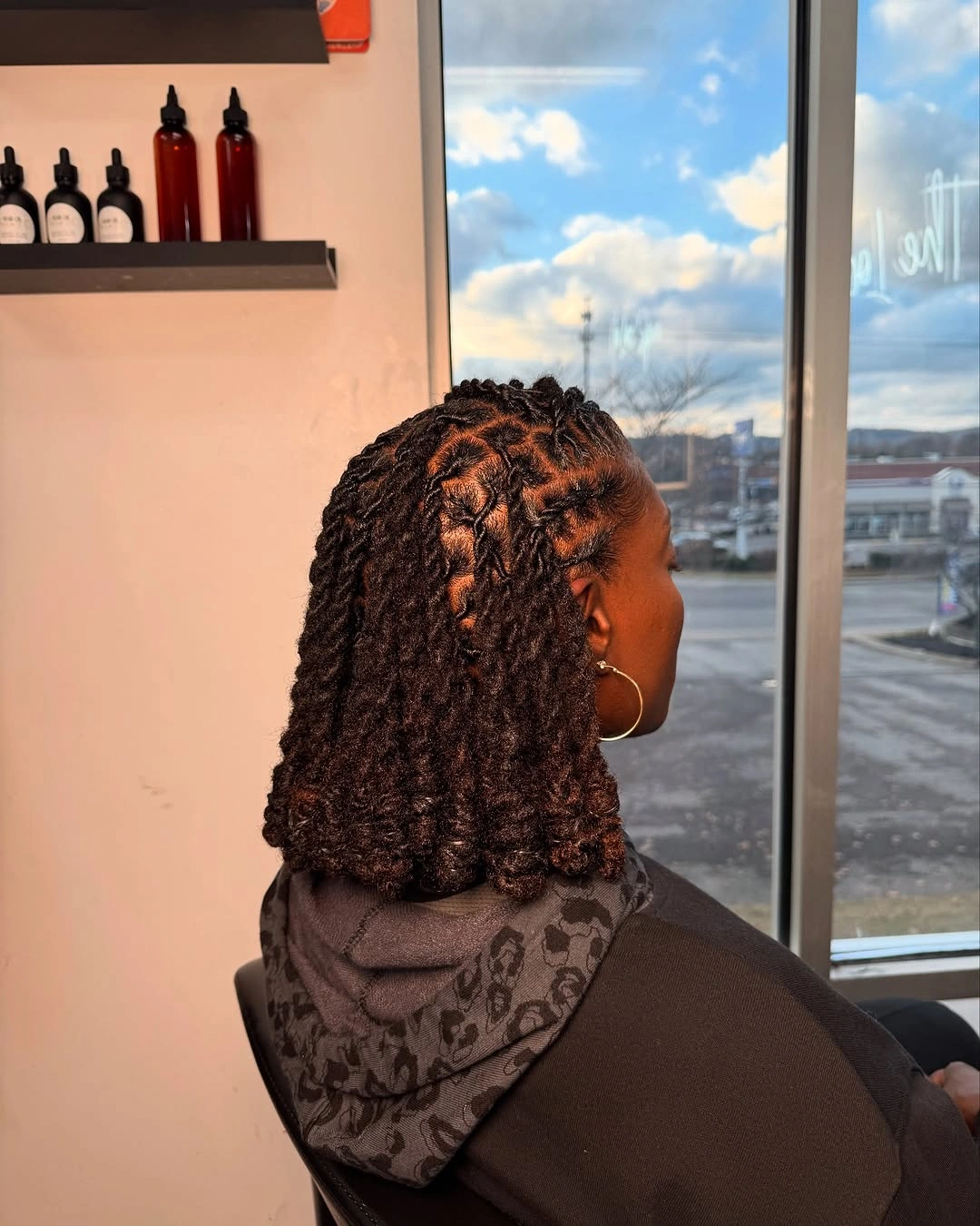 locs hairstyles for black women Shoulder-Length Locs With Fresh Salon Shine