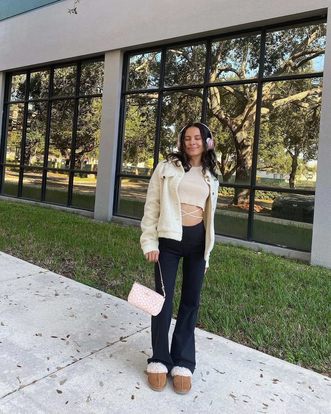 modest fall outfits 2026 + Fleece Layers and Black Flares for a Relaxed Fall Uniform