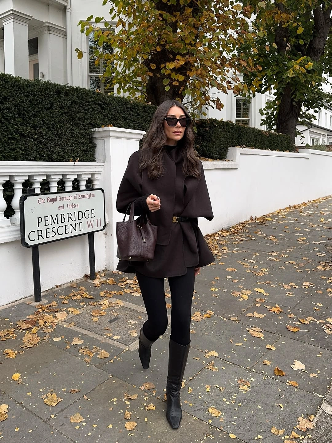september fashion trends 2026 Black Knit Jacket With Leggings And Boots