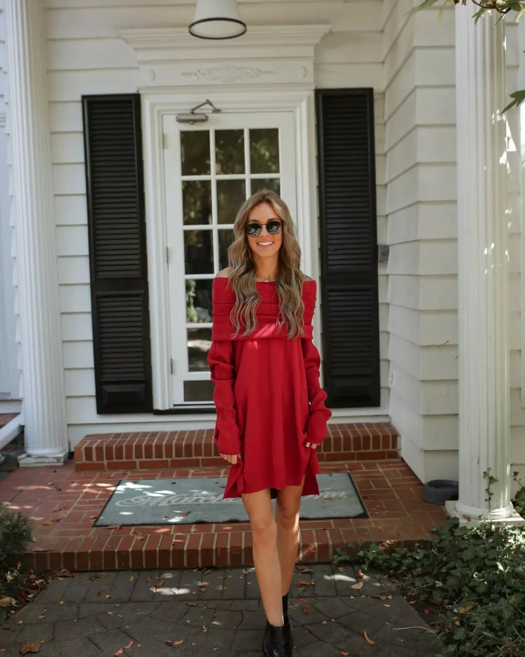 what are must-have fall outfits for 2026 + A Red Knit Dress for Evenings That Need a Little Spark