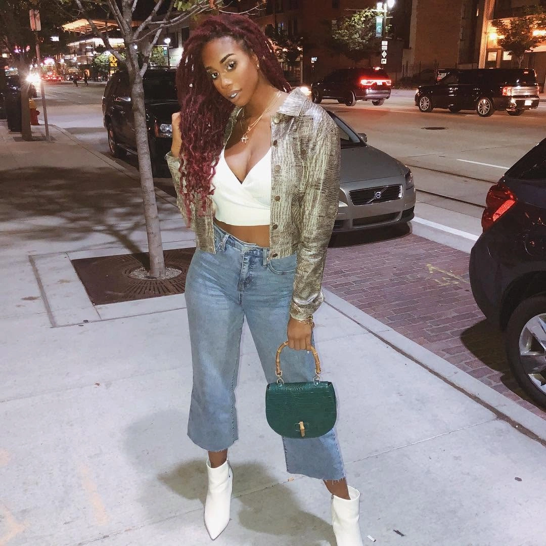 wide leg jeans outfit fall 2026 + White Boots and a Cropped Jacket for a Night Out