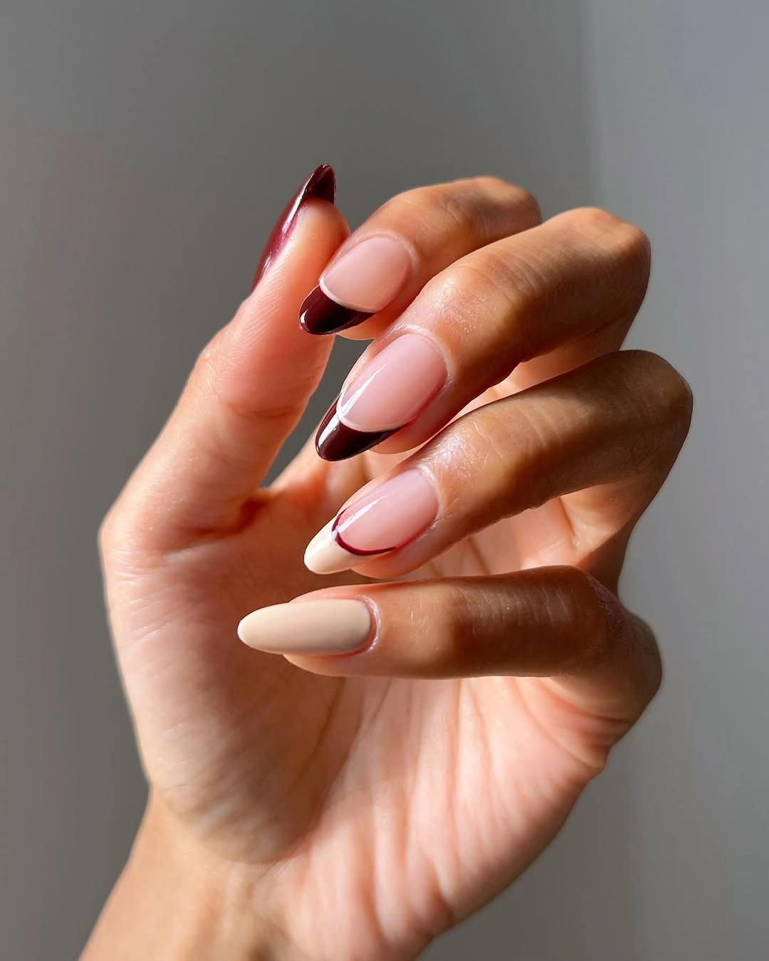 tan to cream with a soft transition