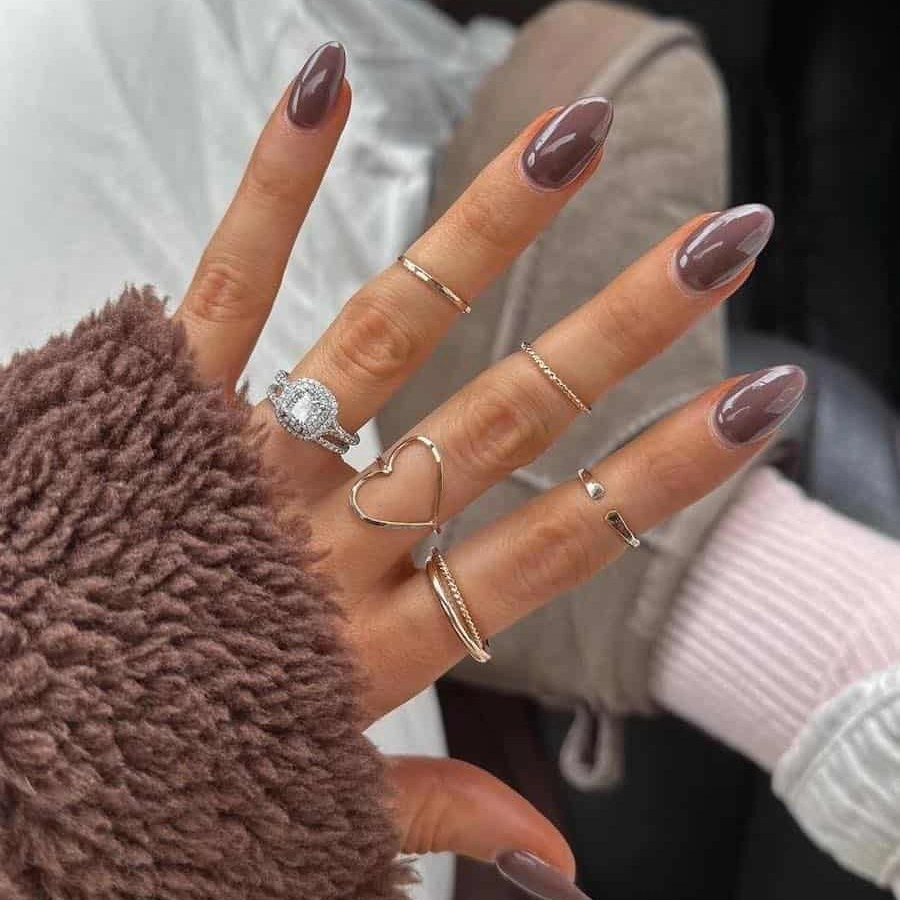 brown and white with a warm accent