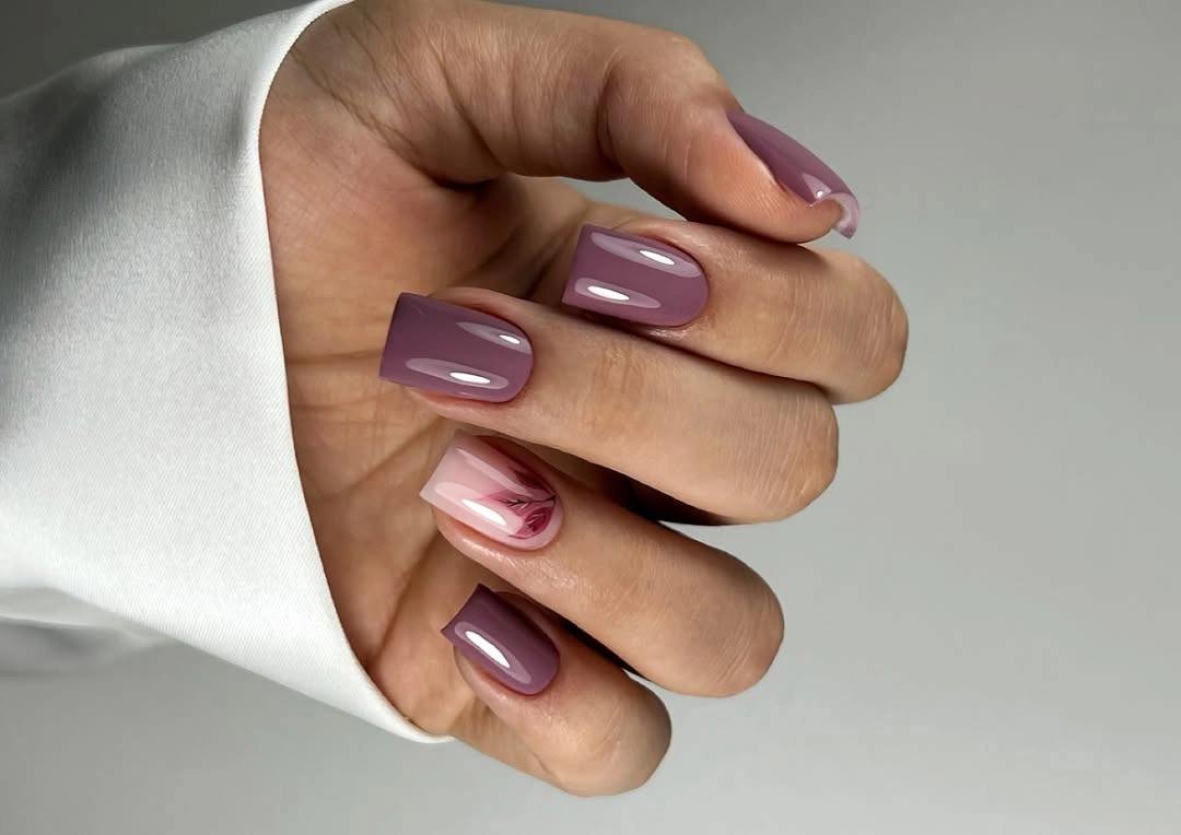 muted lilac for a quiet desk manicure