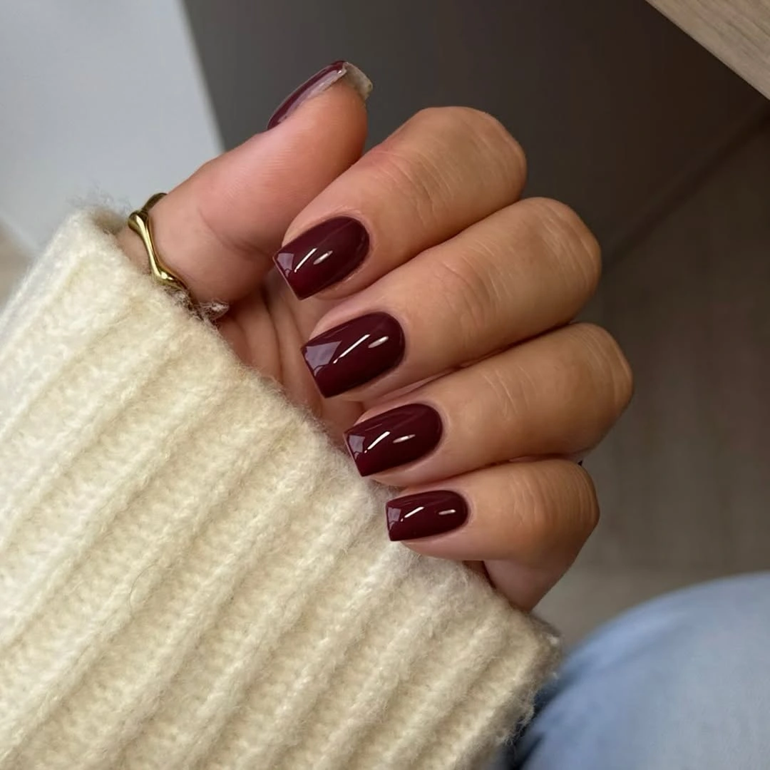 deep burgundy on a compact shape