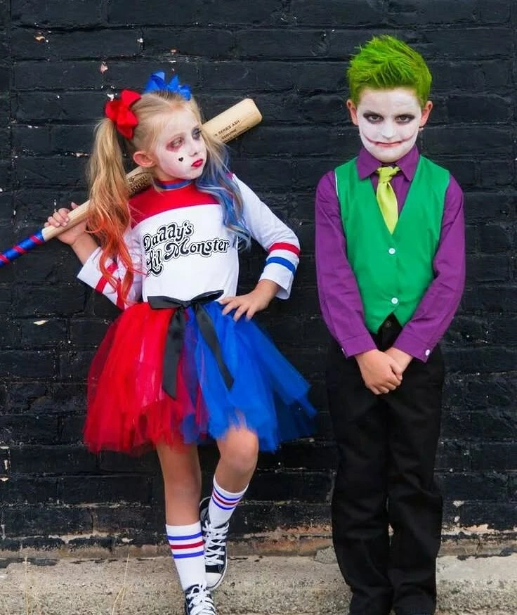 Colorful layered skirt costume with striped socks and sneakers